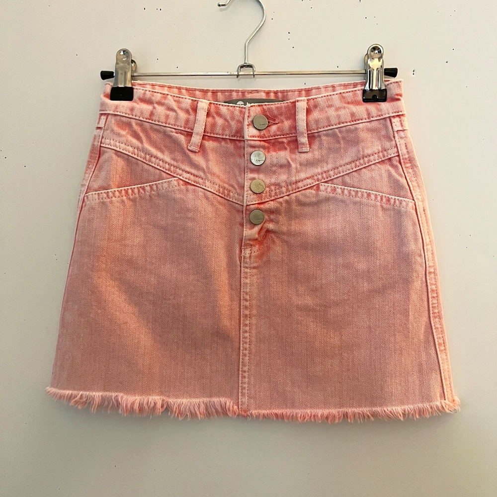 New Tractr Girls pink Denim Mini Skirt